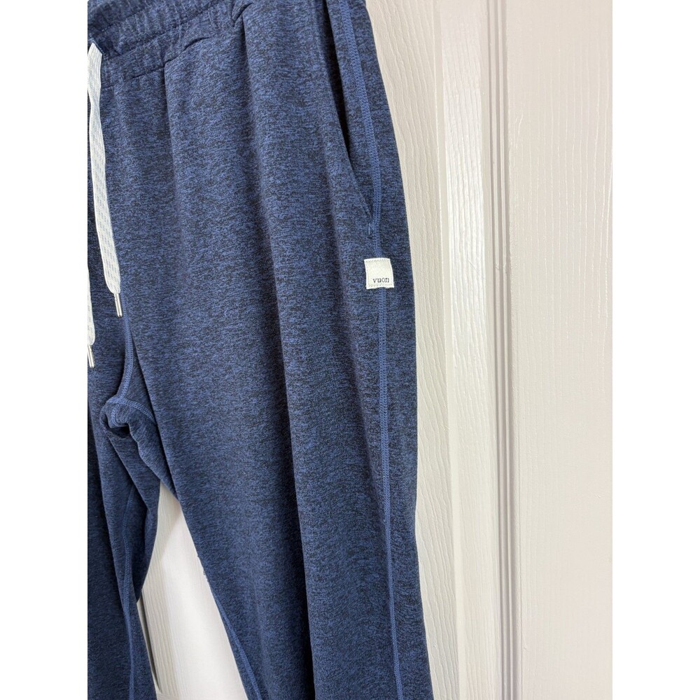 Vuori Medium Performance Joggers Heather Blue Drawstring Leg Logo - 528 - Picture 2 of 5